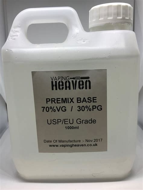 VG PG Pre Mix Base Liquid 50 50 1 Litre Vaping Heaven