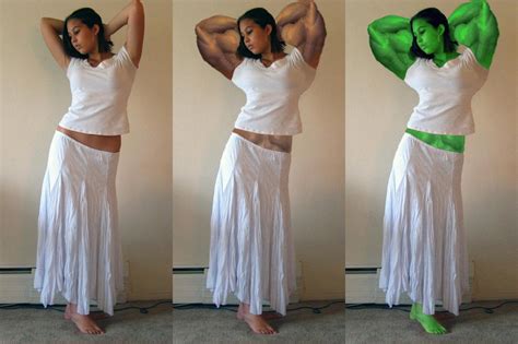 She Hulk, in white, Comparison by califjenni3 on DeviantArt