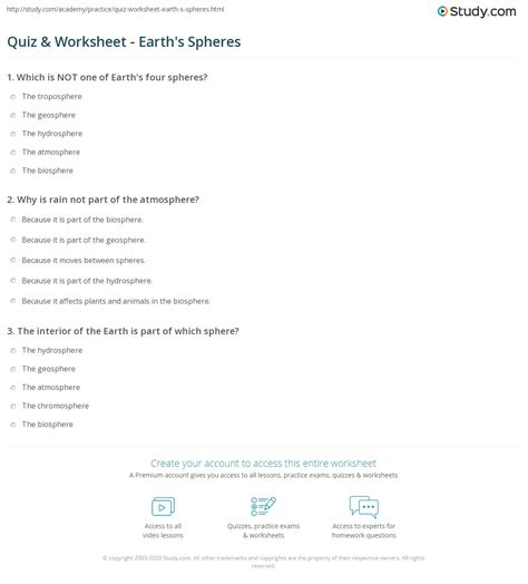 Earth S Spheres Worksheet Worksheets Decoomo