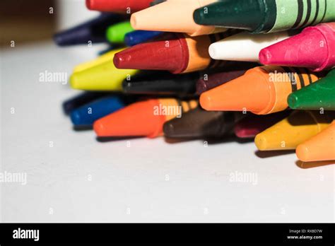 Abstract Of Multi Color Crayons Stock Photo Alamy