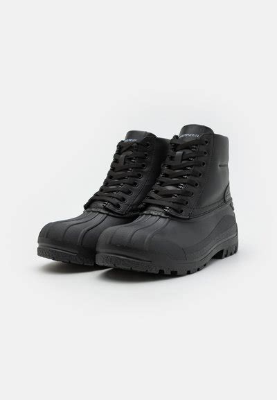 Emporio Armani Lace Up Ankle Boots Neroblack Uk