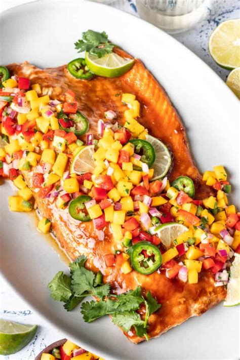 The Best Baked Salmon With Mango Salsa House Of Nash Eats