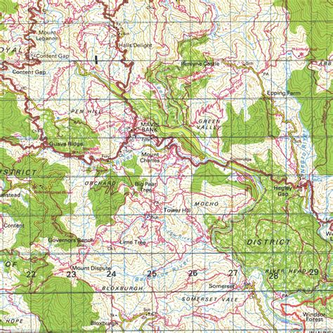 Jamaica Topographic Map 1:50,000 by GoTrekkers Ltd | Avenza Maps