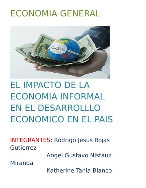 EL Impacto DE LA Economia Informal EN EL Desarrollo DEL PAIS ECONOMIA