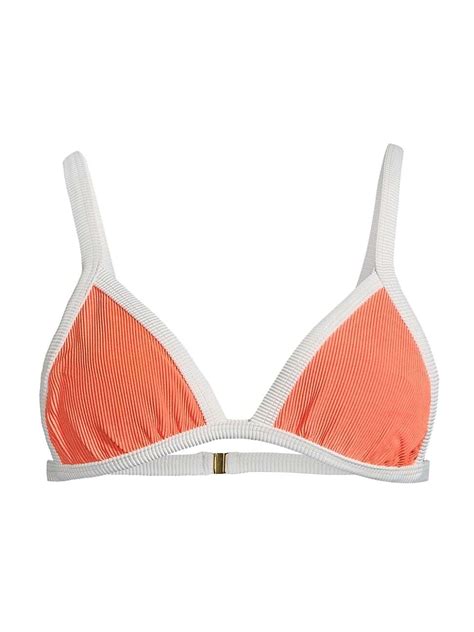 Buy Beach Riot Women S Mika Colorblocked Bikini Top Oriole Orange At