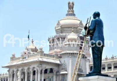 India Karnataka Bangalore News Photo Dr Ambedkar Statue Being