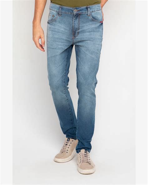 Riachuelo Calça Masculina Jeans Skinny Estonada Polo Wear Jeans Médio