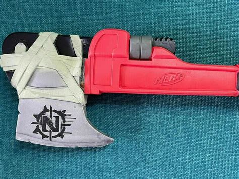 Nerf Rare Foam Zombie Strike Wrench Axe Zombie Machete Toy Weapon Role Play Out Ebay