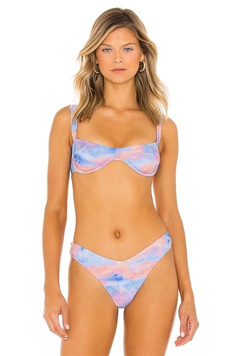 Weworewhat Sorrento Bikini Top In Sunset Multi Revolve