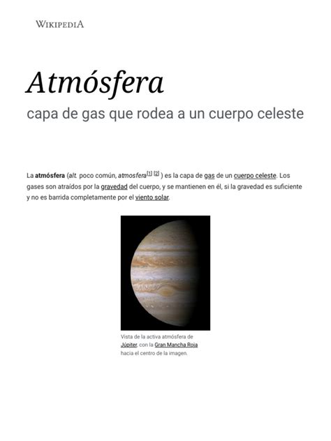 Atmósfera Wikipedia La Enciclopedia Libre Pdf Atmósfera Europa Luna