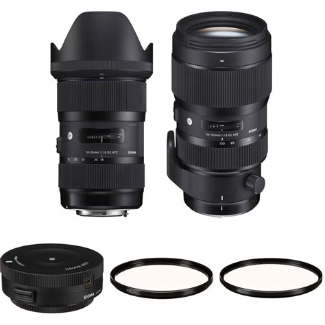 Sigma 18-35mm f/1.8 and 50-100mm f/1.8 DC HSM Art Lenses Kit for