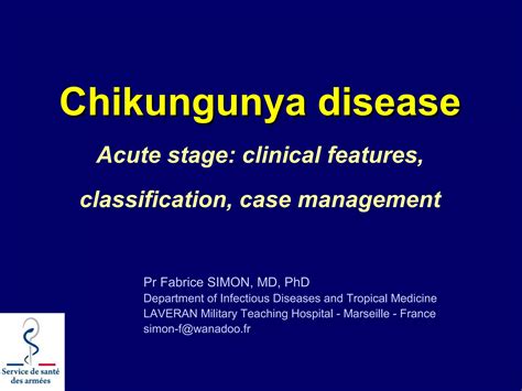 Descripción clínica de la fiebre chikungunya y cuidados del paciente