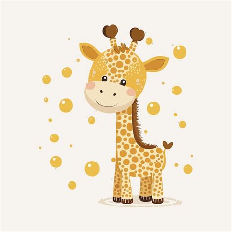 Premium Vector Vector Cute Giraffe Cartoon Style