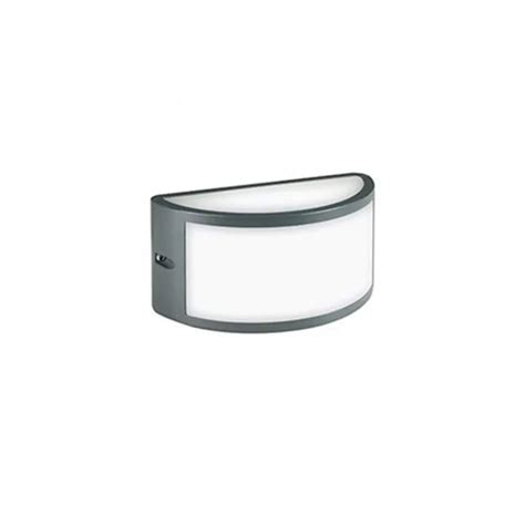 Applique Da Esterno Moderna Petit Alluminio E Termoplastica Grigio Led