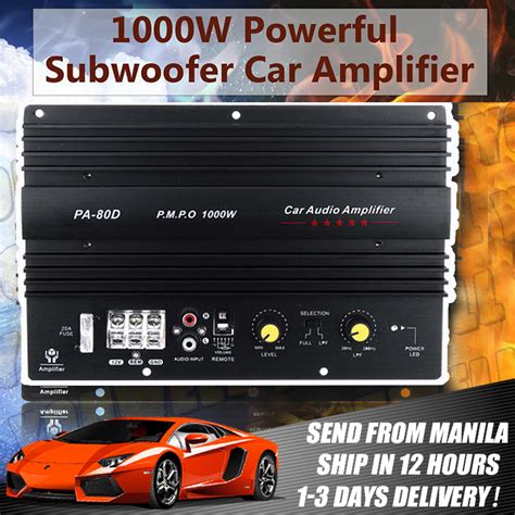 V W Powerful Bass Subwoofer High Power Mono Car Audio Amplifier