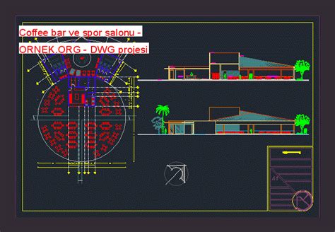 Proje Sitesi Coffee Bar Ve Spor Salonu Autocad Projesi