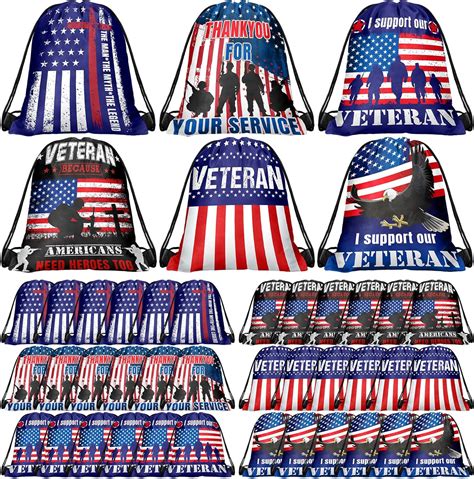 Amazon Windyun Pieces Large Patriotic Gift Bags Veterans Day