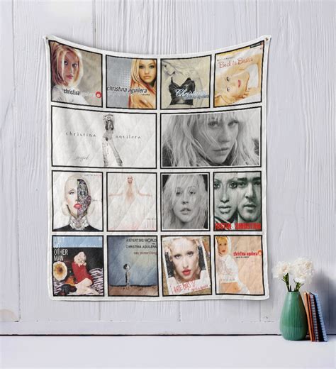 Christina Aguilera Quilt Fleece Blanket Sherpa Blanket T For Wife