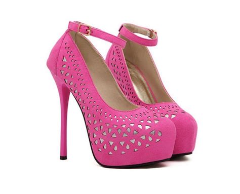 Girly Pink Strappy High Heel Fashion Shoes On Luulla