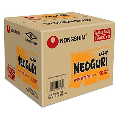 Nongshim Neoguri Spicy Seafood With Udon Style Noodle Ounce