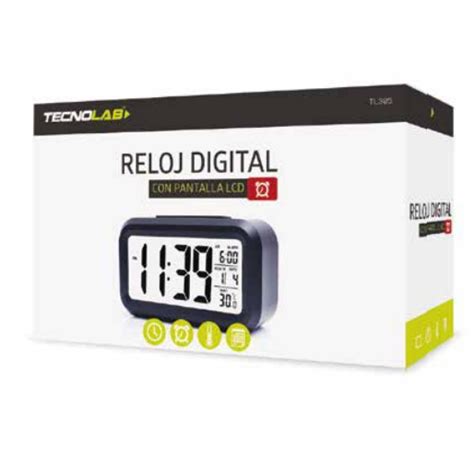 Ripley Reloj Digital Despertador Lcd Iluminado Verde Tecnolab