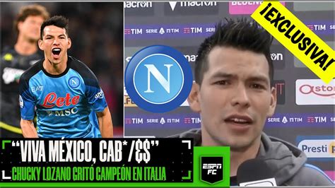 CHUCKY LOZANO CAMPEÓN DE ITALIA con el Napoli y se lo dedicó a México