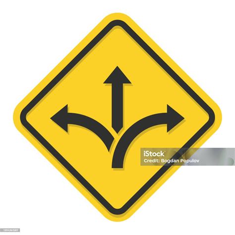 tanda arah tiga arah konsep pilihan  ilustrasi stok  gambar