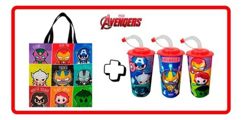 Paquete Con 80 Bolsas Y 80 Vasos Dulceros Avengers Meses Sin Intereses