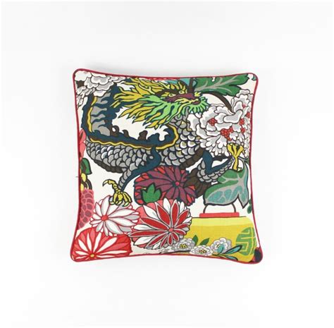 Etsy Schumacher Chiang Mai Dragon Custom Pillows With Contrasting