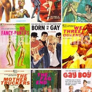 Gay Pulp Art Collage Grid Gay Pulp Paperback Covers In One Print Etsy