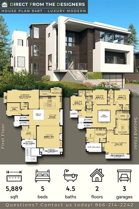 4 bedroom modern house plan 9965 – Artofit