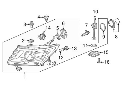 Tk A Headlight Unit L Honda Odyssey Honda