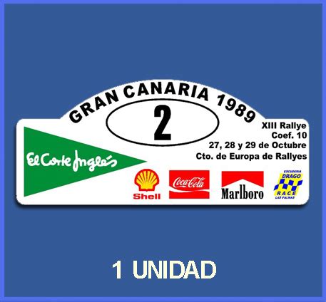 Pegatina RALLYE GRAN CANARIA 1989 REF DP563 Ecoshirt Pegatinas Y