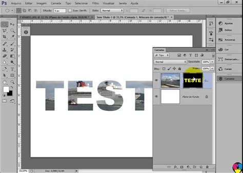 PHOTOSHOP CS6 017 Trabalhando Camadas Inserindo Imagem Texto