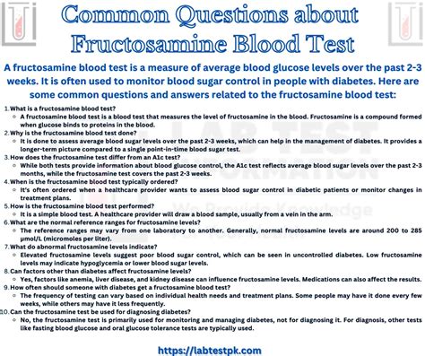 Fructosamine Blood Test