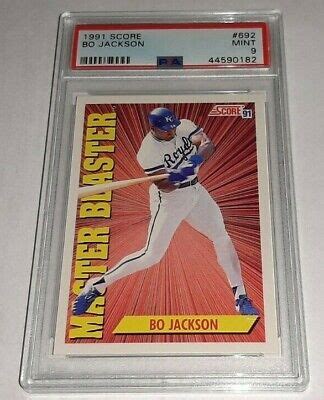 1991 Score 692 Bo Jackson Master Blaster Card Graded PSA 9 Mint Low