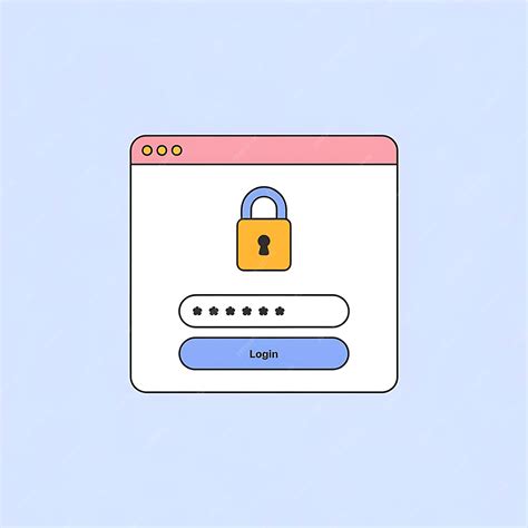 Simple login page design with password field and security lock icon