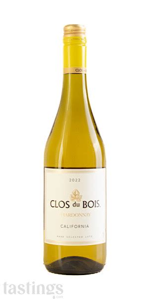 Clos Du Bois Chardonnay California Usa Wine Review Tastings