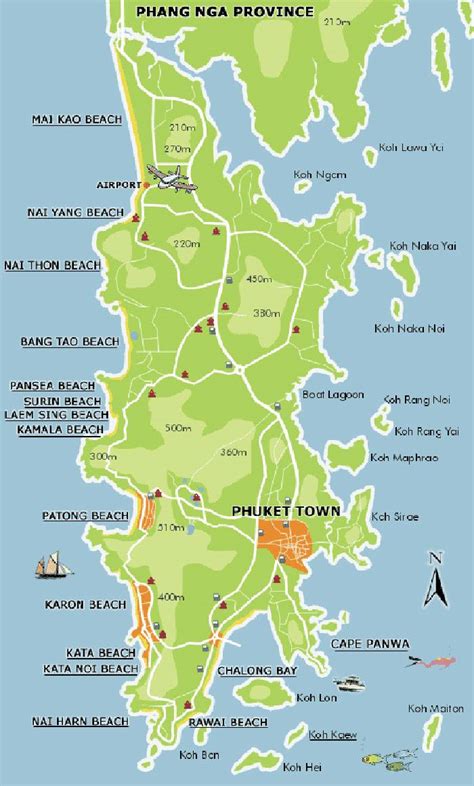 Stadtplan Von Phuket Town Detaillierte Gedruckte Karten Von Phuket