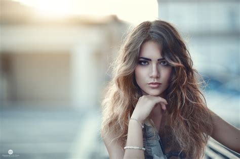 Depth Of Field Hat Portrait Women Green Eyes Alessandro Di Cicco