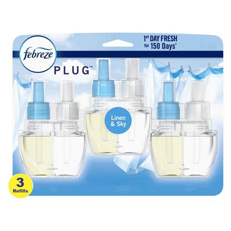 Febreze Plug Fade Defy 087 Oz Linen And Sky Scent Plug In Air