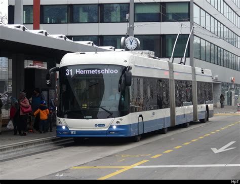 Vbz Hess Trolleybus Nr In Z Rich Altstetten Am Bus Bild De