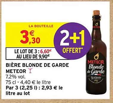 Promo Bière Blonde De Garde Meteor chez Intermarché iCatalogue fr