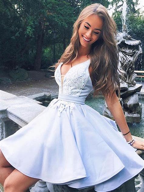 Cute V Neck Lace Short Prom Dress Lace Short Graduation Homecoming Dr Morievent