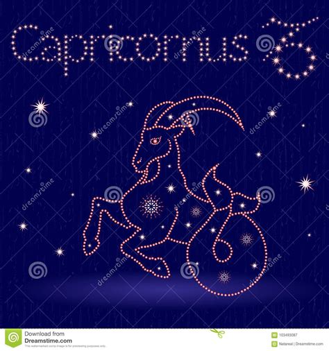 Zodiac Sign Capricornus Stock Vector Illustration Of Capricorn 103493087