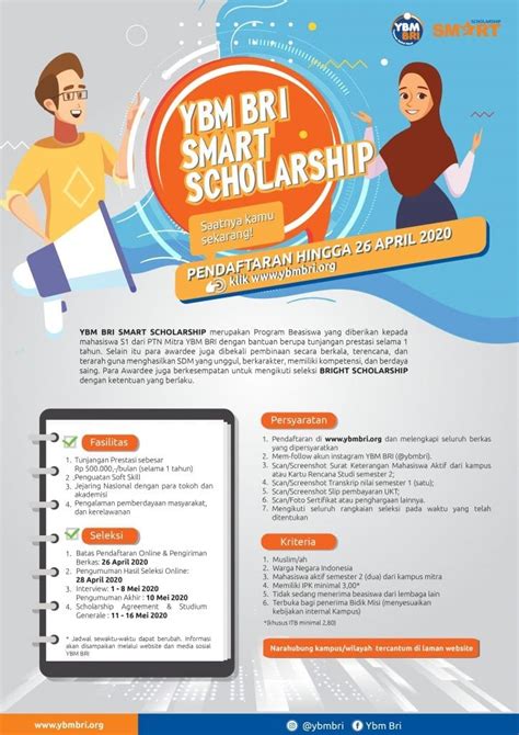 YBM BRI SMART SCHOLARSHIP Direktorat Kemahasiswaan