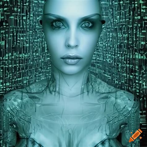 Futuristic Female Ai Face With A Flirty Expression On Craiyon