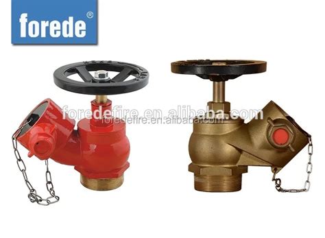 Forede Theard Oblique Fire Hydrant Valves Copper Alloy For Fire