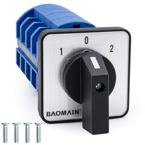 Baomain Rotary Selector Cam Changeover Switch AC 660V 63A 3 Positions