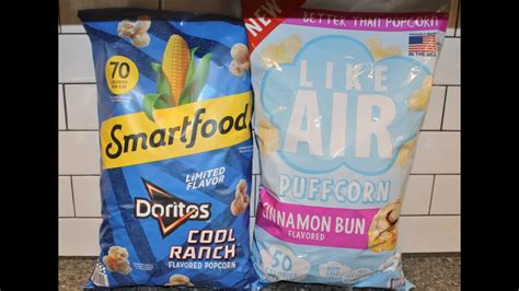 Smartfood Popcorn Cool Ranch Doritos Like Air Puffcorn Cinnamon Bun